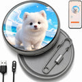 Smart Digital Badge, 1.8" Touchscreen Wearable Display for Photos, GIFs & Videos, App Customizable Anime/K-Pop Pin for Bags, Outfits & Events